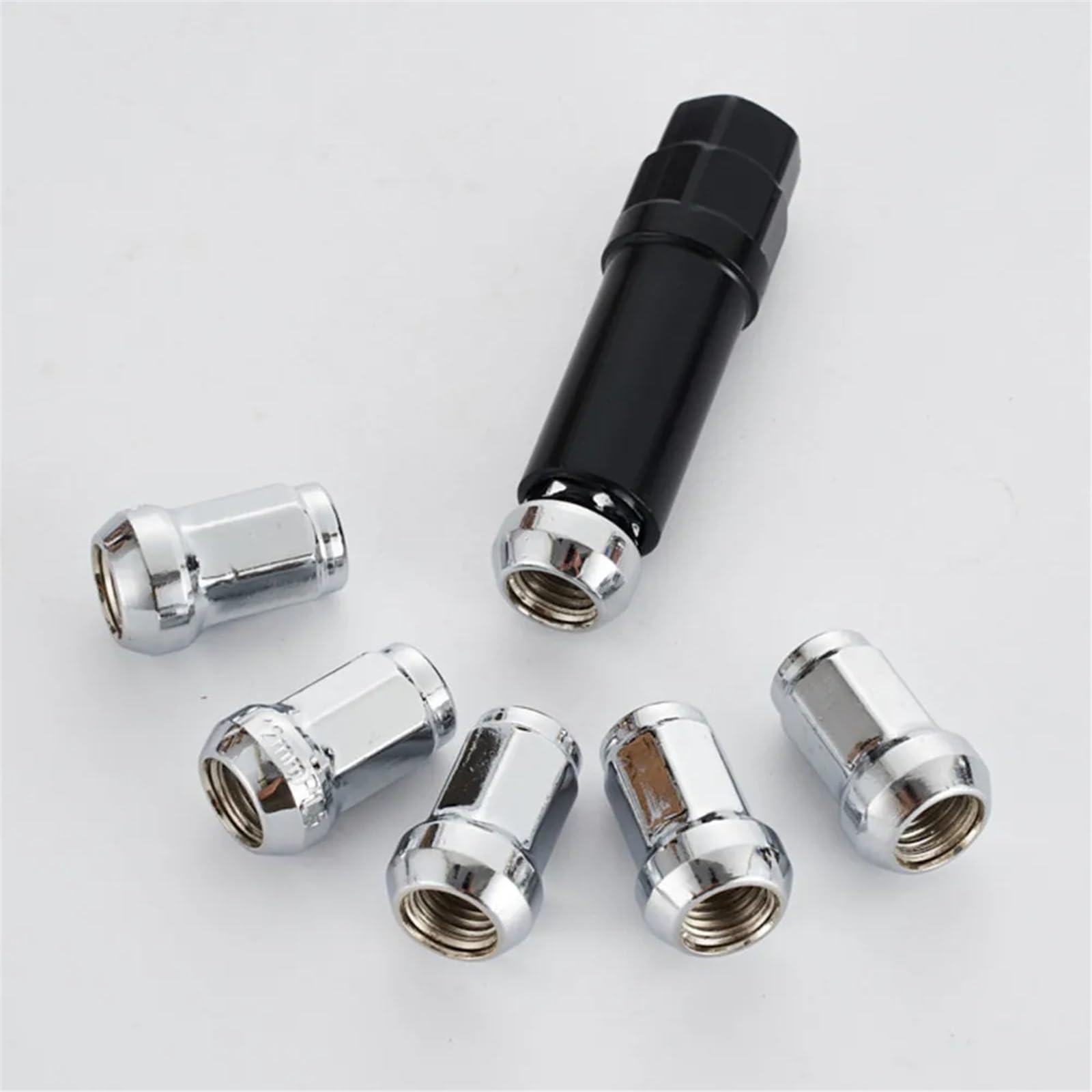 Radmuttern Kompatibel Mit Hyundai für Kia, 21-teilige Auto-Radmuttern M12 x 1,5 M12 x 1,25, 32 mm, Radmuttern, konisch, 60-Grad-Basis, 20-teilige Muttern und ein Schlüssel