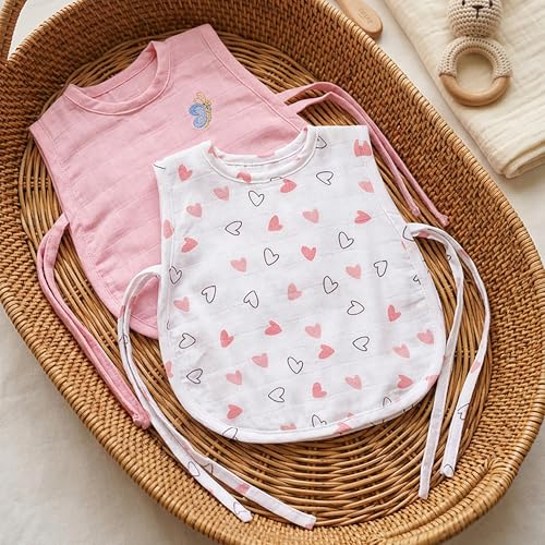Image of TWC Organic Cotton Muslin Jhablas for Newborn Baby Boy and Girl | Unisex Baby Vest, Soft & Breathable All-Season Wear
