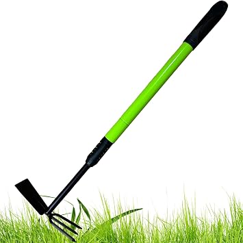 Hoe Garden Tool Heavy Duty, Garden Hoe - Telescoping Strong Hand Hose with Tiller | Tiller Hoe Garden Tools for Gardening Weeding Planting Slicing Soil Digging |