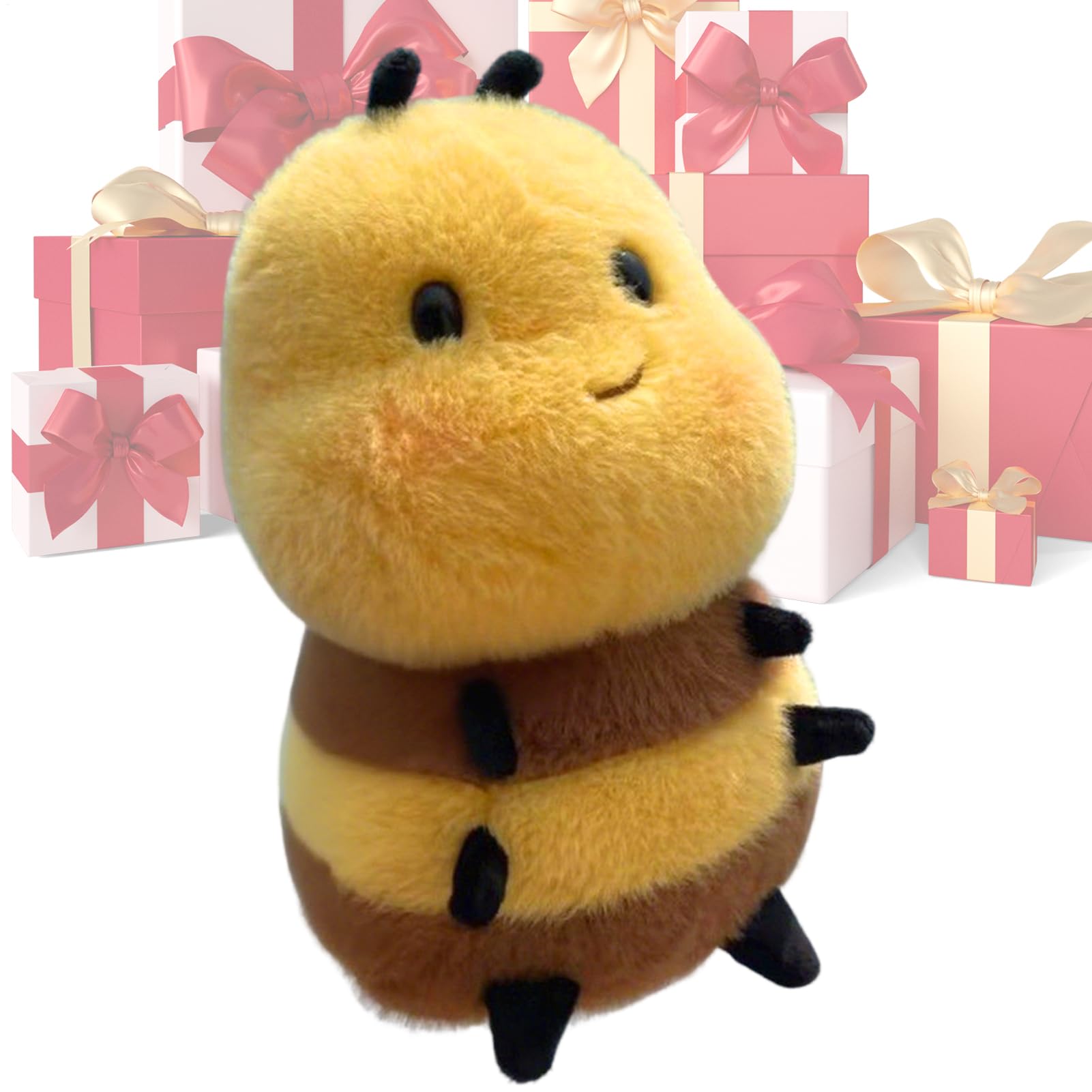Peluche – Morbido 20 cm | Peluche ape miele, peluche realistico, simpatico compagno di sonno per bambini, camera da, divano, auto, regalo di compleanno Kawaii