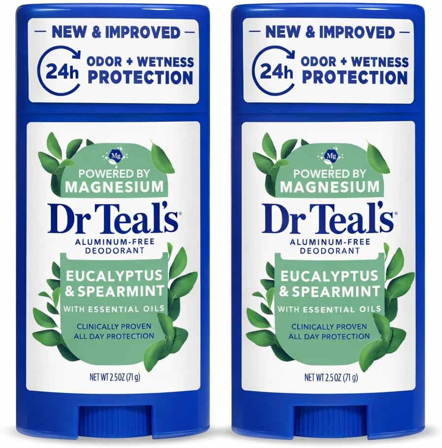 Dr. Eucalyptus Deodorant Gift Set (2 Pack, 2.65oz Ea.) - Eucalyptus Essential Oils with Shea Butter & Arrowroot Powder - Aluminum, Paraben, & Phthalate Free - Dermatologist Tested