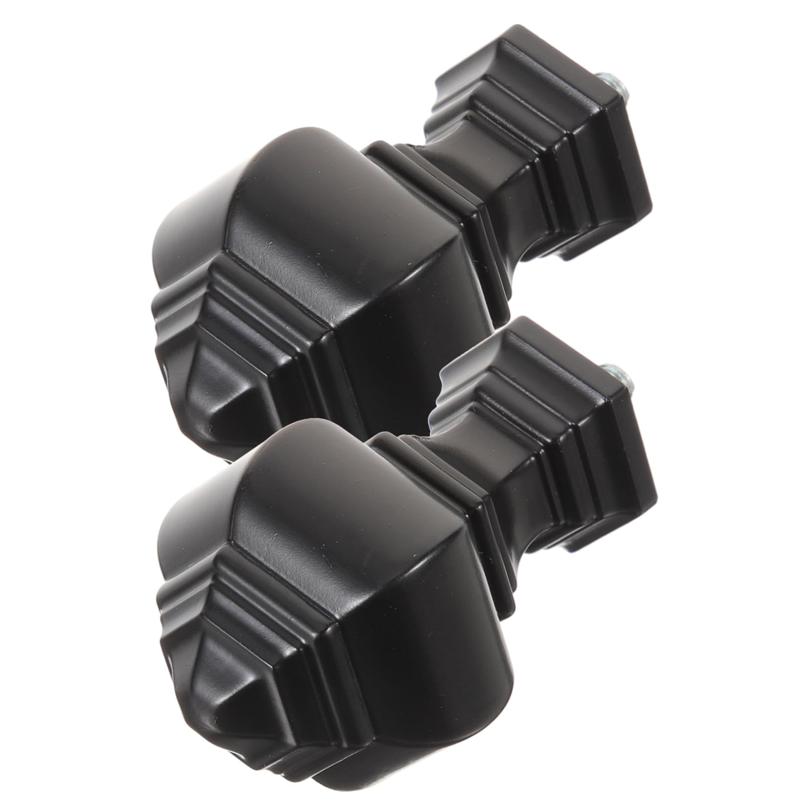 ABOOFAN Curtain Rod Finials Ends Only Matte Black Roman Home Decor Accessories