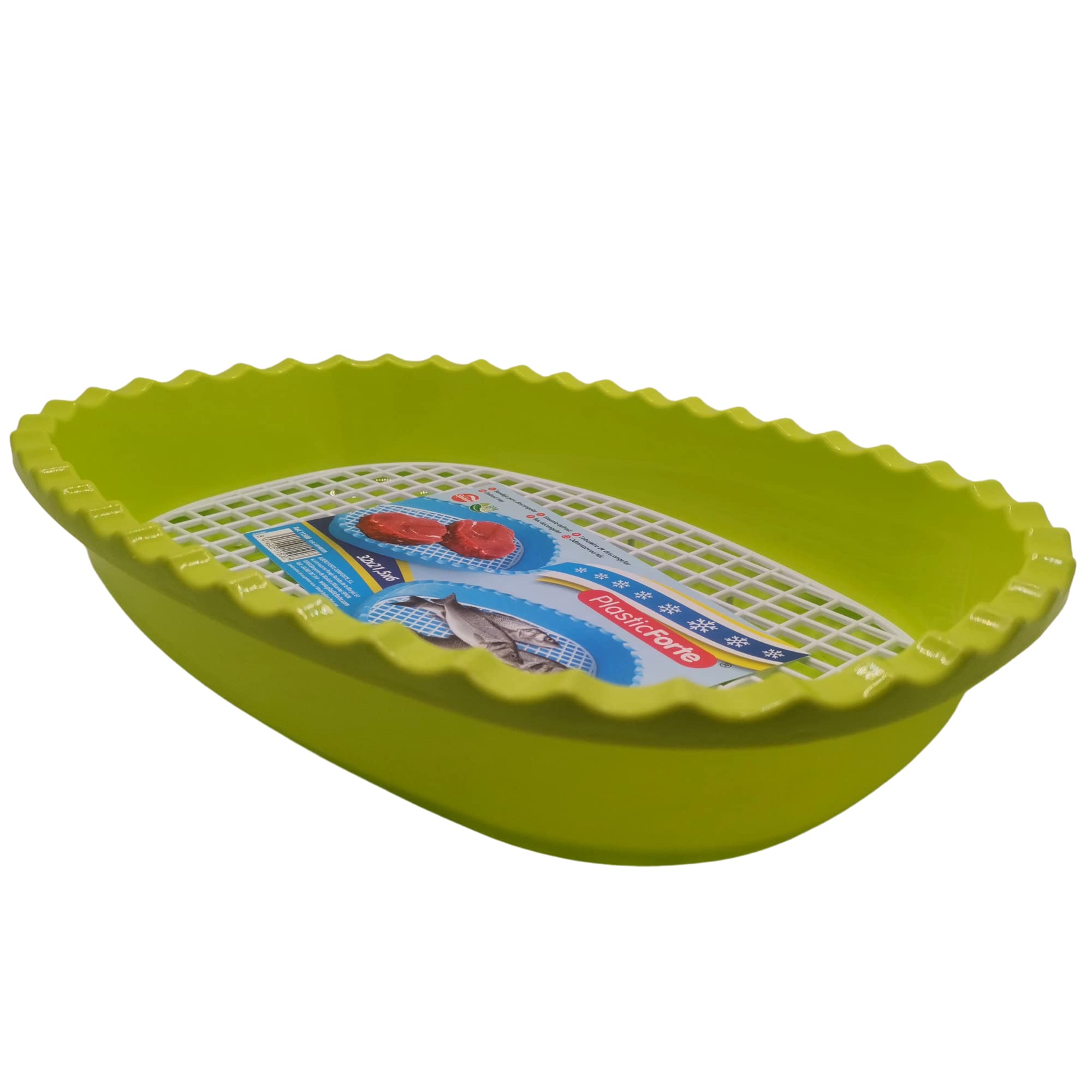 Vassoio Sbrinamento Cibo Contenitore Plastica Griglia Sbrinamento Rapido (Verde)