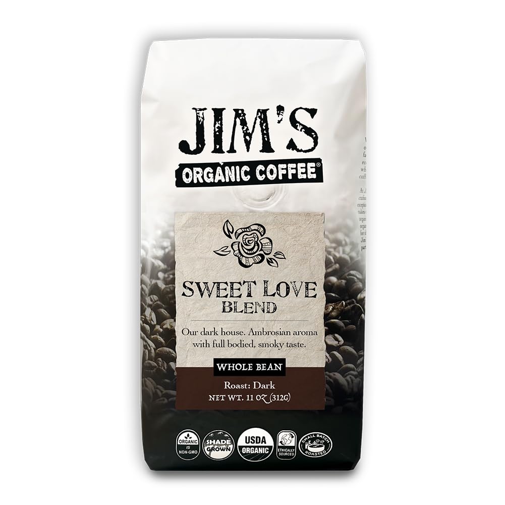 Amazon.com : Jim's Organic Coffee – Sweet Love Blend – Whole Bean