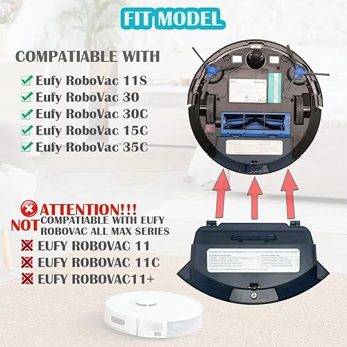 Miniatura 2 de Ytaland - Caja de cubo de polvo compatible con Eufy RoboVac 11S, 15C, 30, 30C, 35C, 25C, 12, 15T, 35C, accesorios de repuesto para aspiradora