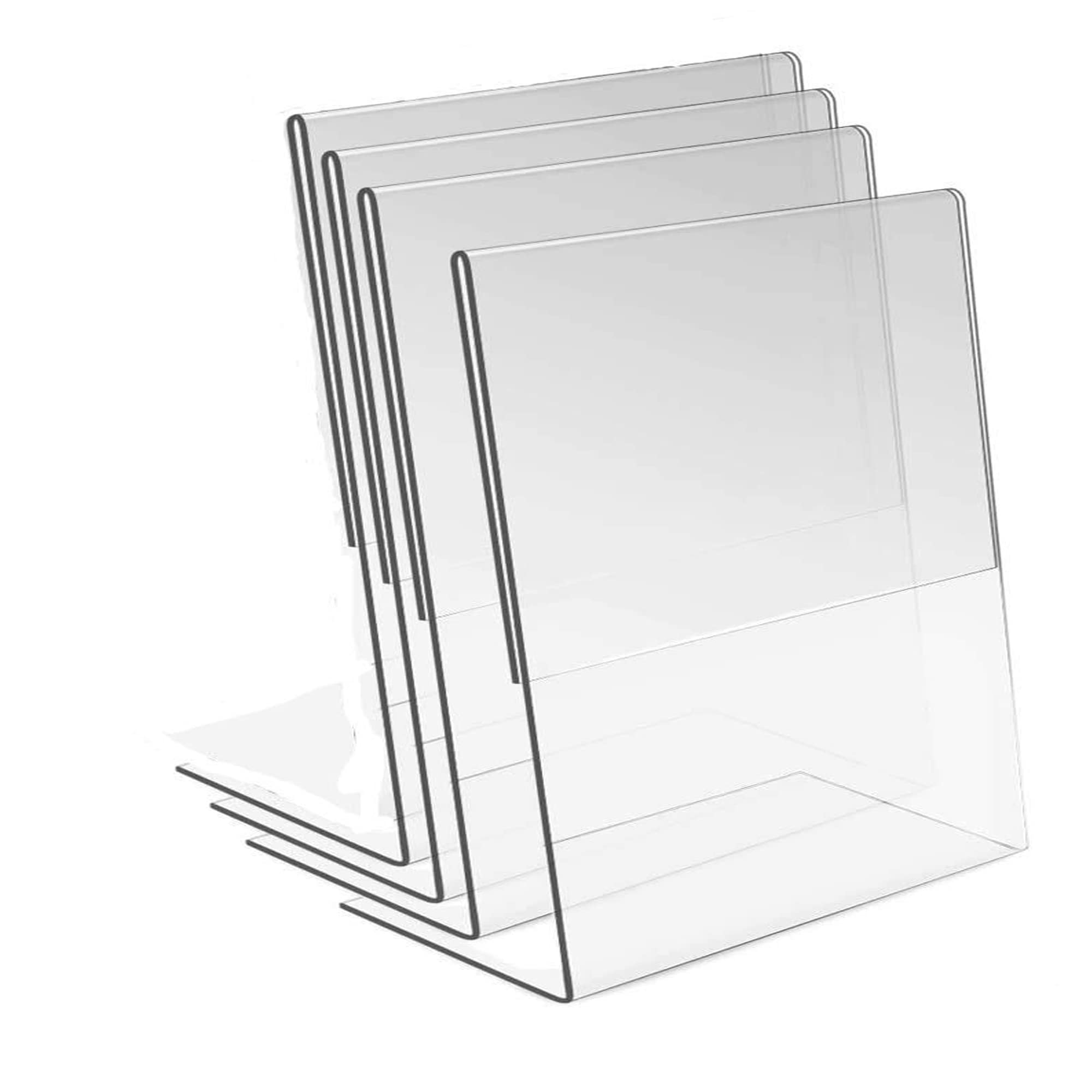 Buy Shuban 10 Pack 5x7 Inch Clear Acrylic Sign Holder LShape Menu