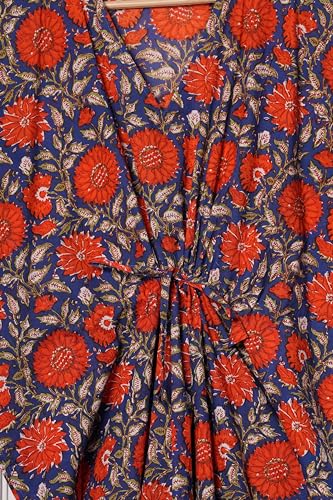 Robe longue décontractée caftan maxi coton imprimé bikini couverture - 3