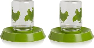 Lixit Feeder or Waterer for Chickens and Other Wildlife (64oz Pack of 2)