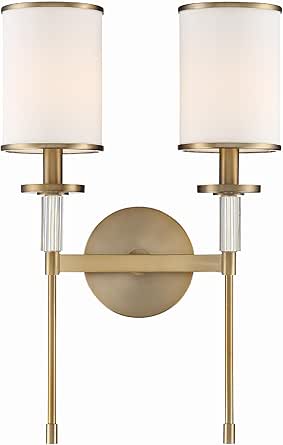 Crystorama Hatfield 2 Light Vibrant Gold Sconce