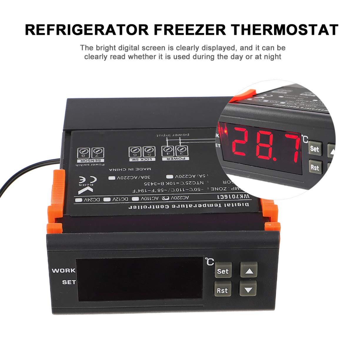 ULTECHNOVO Contrôleur De Température Numérique 2 Pièces - Thermostat Pour Réfrigérateur Par Electronics Incubator Convivial Refroidissement/chauffage