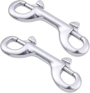 AOWISH Bolt Snaps| Stainless Steel 316 Double Ended Bolt Snap Hooks| Marine Grade Double End Trigger Scuba Diving Clips| Sturdy, Durable, Heavy Duty| 3-1/2'', 4'', 4-1/2'' Sizes