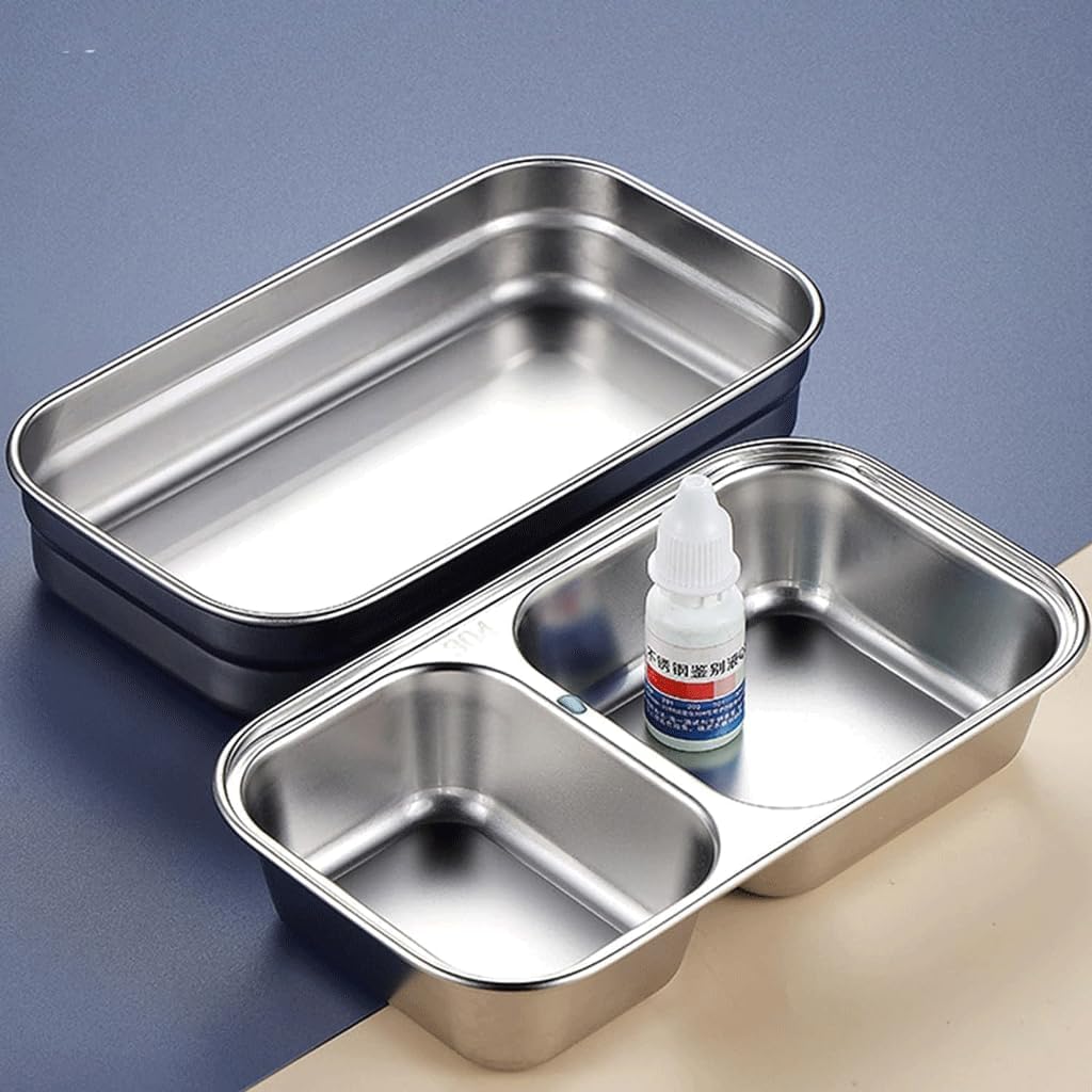 Bento Box a doppio strato in acciaio inossidabile 304 | Multicolore: picnic, viaggi, scuola, cantiere, all'aperto(B)