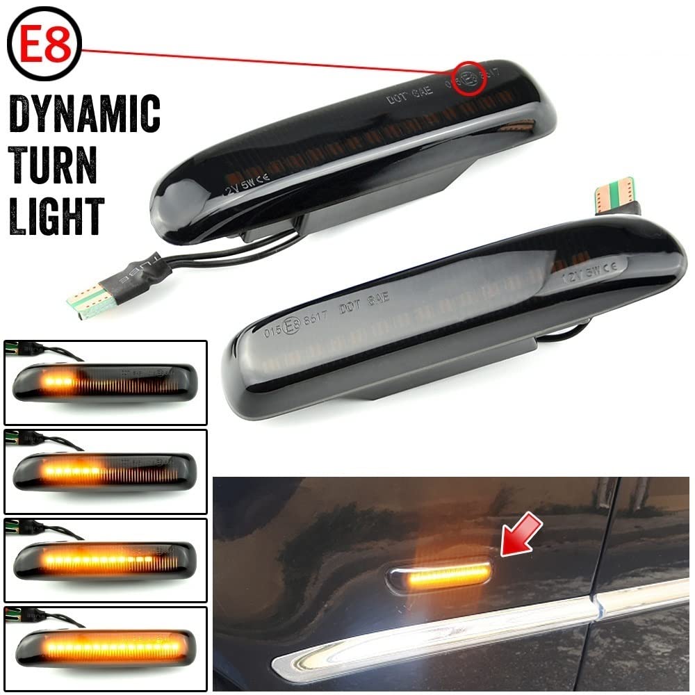 Genérico Indicador Giro Luz Intermitente Secuencial De Posición Lateral Para 3 Series E46 Sedan Coupe Wagon Convertible 1997-2001