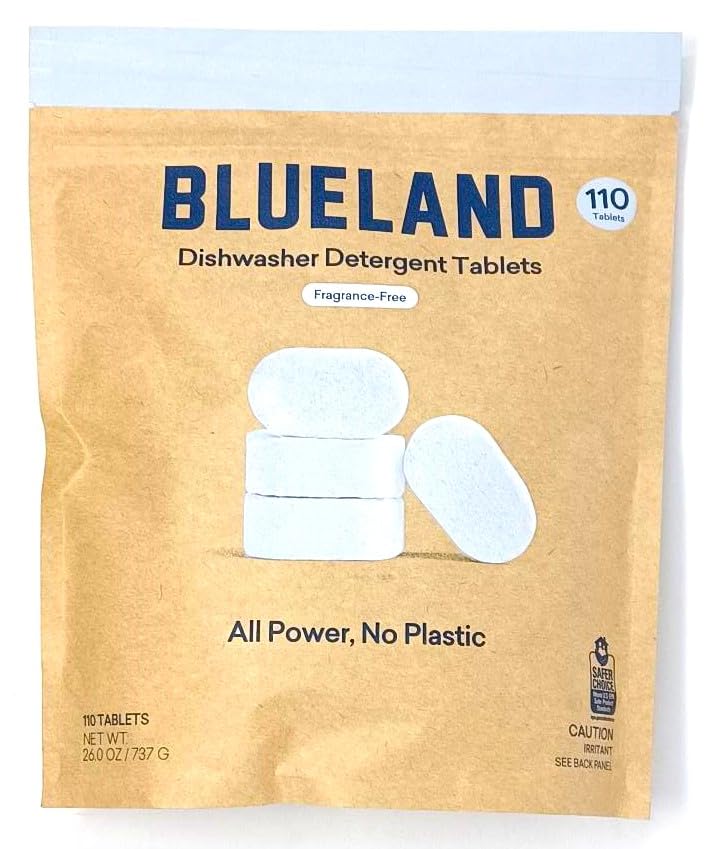 Image of Blueland Dishwasher Detergent Tablets 110 Count. Fragrance-free.