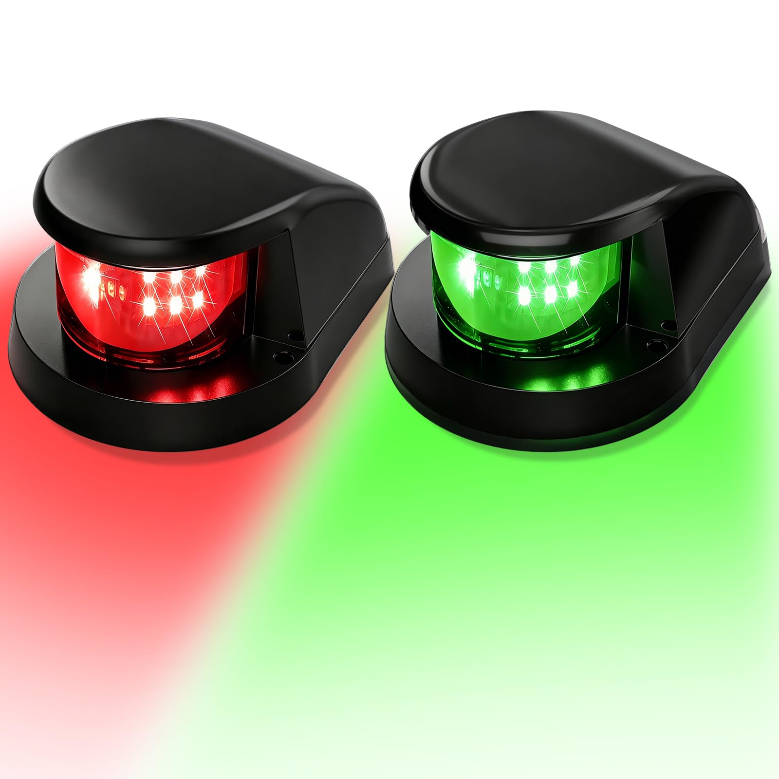Boat Light, Lights for Boat, Navigation Lights, Red Green LED 12V 2 Pack