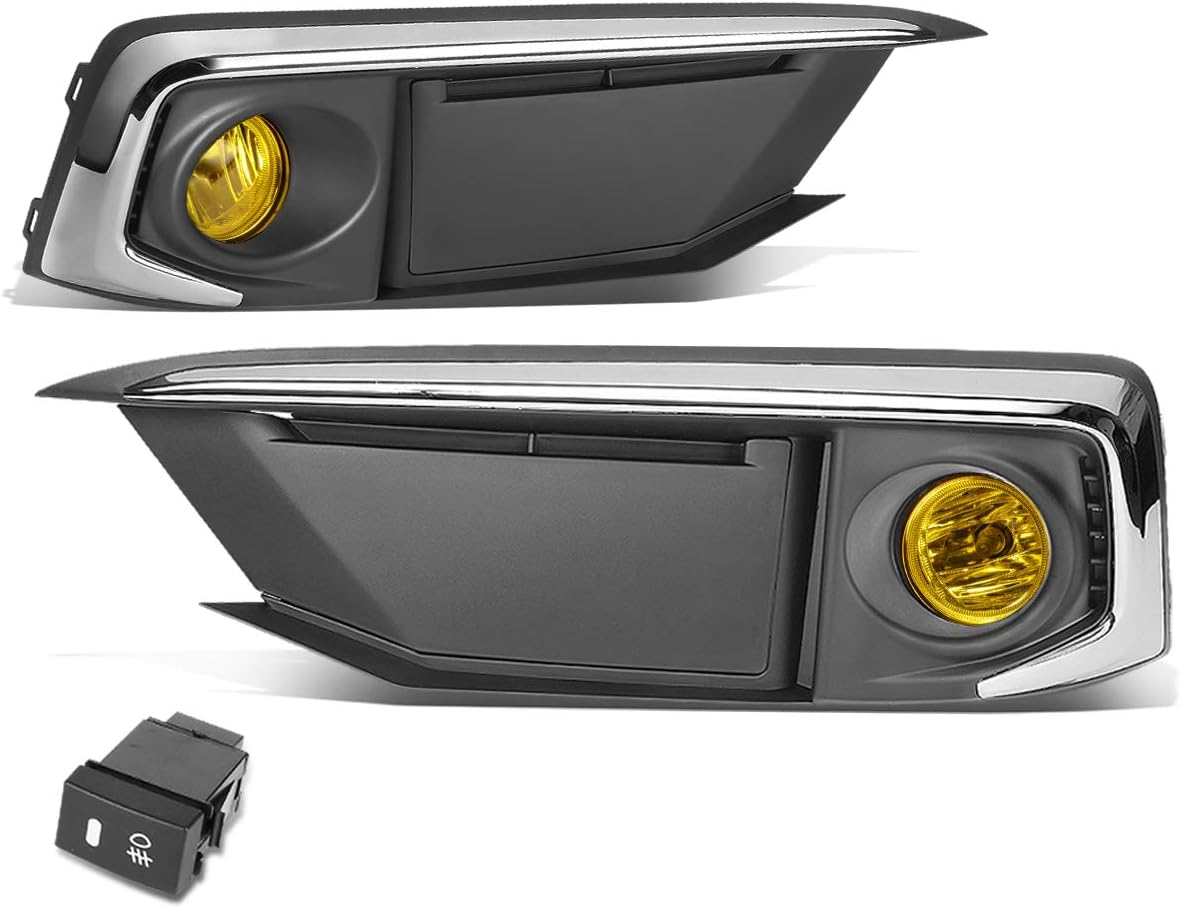 DNA MOTORING FL-ZTL-316-AM Fog Light With Switch Driver & Passenger Side Enhance visibility [Compatible with 19-20 Honda Civic 2-Dr Coupe / 4-Dr Sedan]