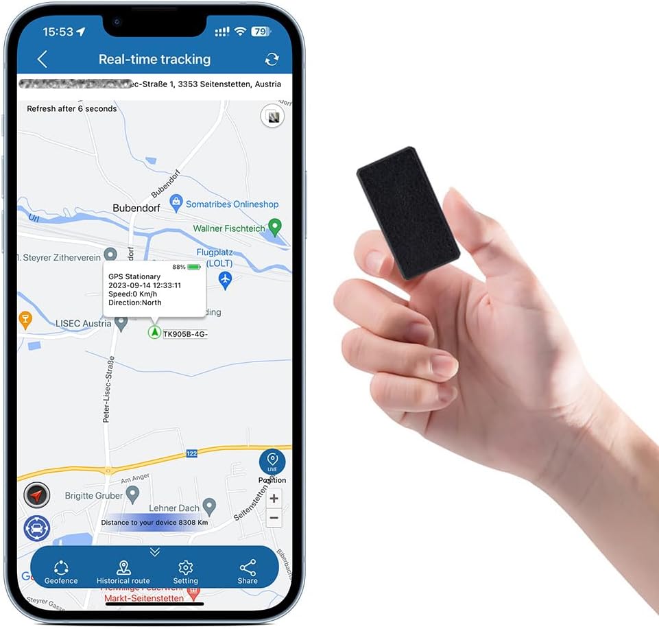 Localizador GPS para Personas, Mini GPS Tracker Rastreador GPS Portátil ...