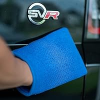 Vista 7 de Paquete de 2 manoplas de arcilla para detalles automáticos de grado medio para eliminación impecable de microcontaminantes en la superficie (azul)