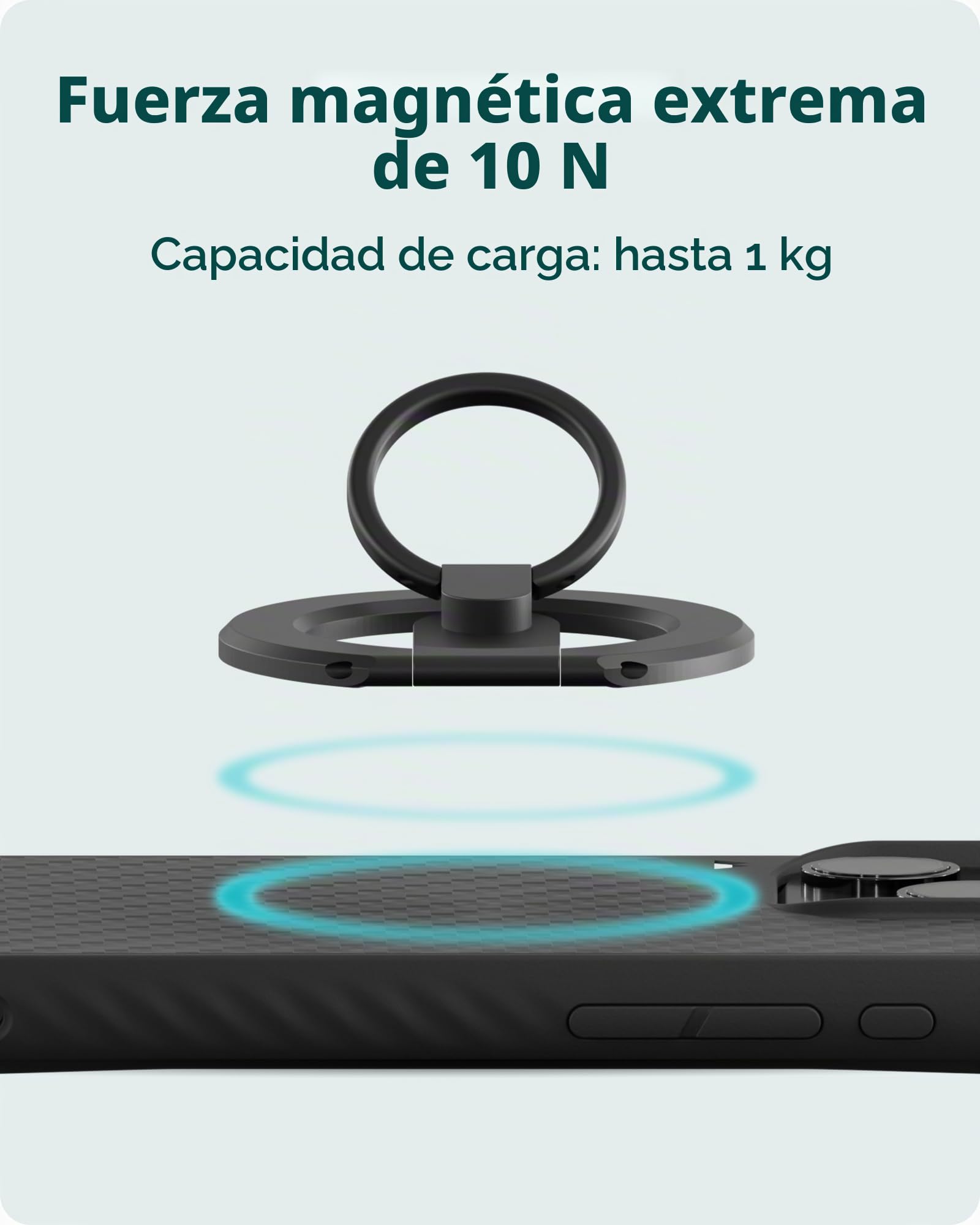 Mous Anillo Magnetico Compatible con MagSafe y Pixelsnap - Ring y Soporte Movil para iPhone 17/16/15/14, Pixel 10, S26/S25 Series