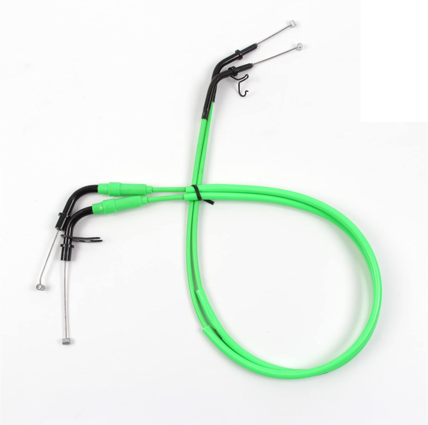 Arashi Throttle Cable for Kawasaki Z1000 2014-2016, Stainless Wire Line and Rubber Motorcycle Replacement Accessories Parts Green