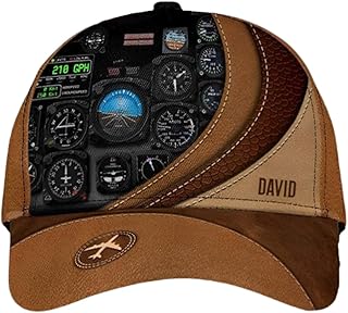 Personalized Pilot Classic Cap Personalized Gift for Pilot Adjustable Custom Cap for Men Pilot Gifts Flight Instruments Cap
