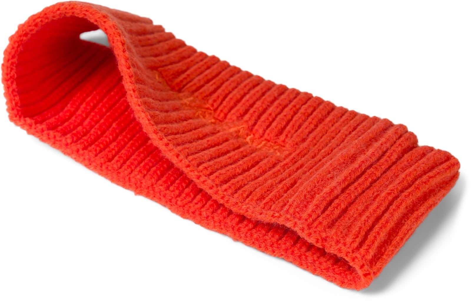 styleBREAKER Women's Knitted Headband with Ribbed Pattern, Logo Embroidery, Warm Winter Hairband, Headband 04026068, Colour:Orange - Image 2