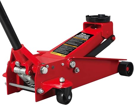 Big RED ATZ830023R Torin Hydraulic Heavy Duty Steel Service/Floor Jack with Dual Piston Quick Lift Pump, 3 Ton 6,000 lb Capacity, Red