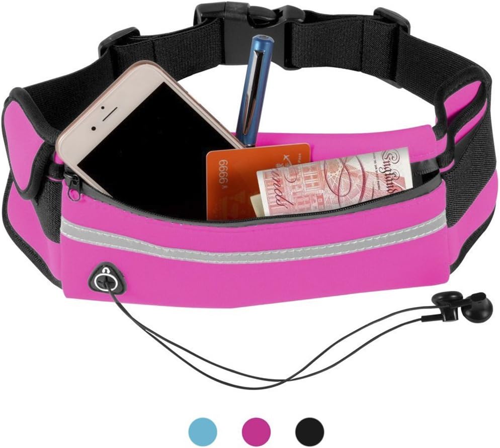 AuBer Running Belt Waist Pack Fanny Pack Men Bum Bag Women Travel Money