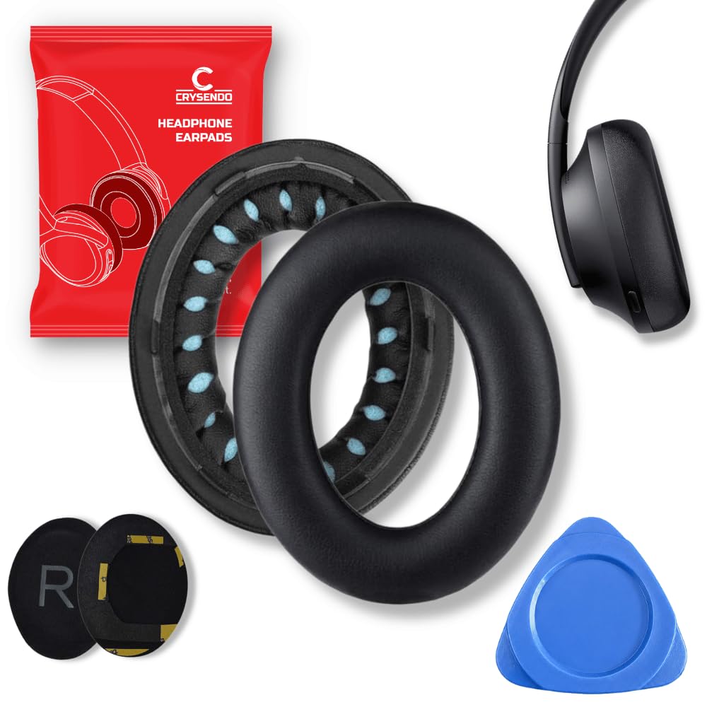 Crysendo Headphone Cushion for Bose NC700 Wireless Bluetooth Headphones | Bose NC700 Ear Cushions Softer Leather & Memory Foam Extra Durable Ear Cups (Black)-image-26
