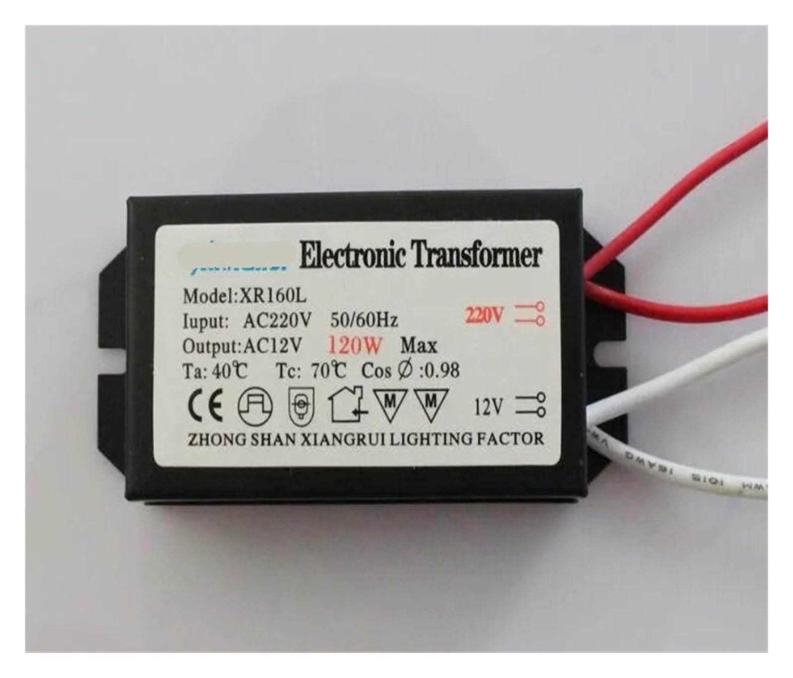 10 transformatorów elektronicznych 60 W, 80 W, 105 W, 120 W, 160 W, 180 W, 200 W, 250 W AC220 V do 12 V, lampa halogenowa i lampa kryształowa G4, koraliki (kolor: 20 W)