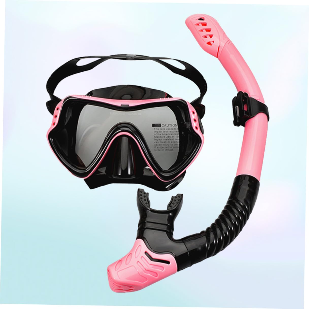 Gafas de Snorkel para Niño Tubo de Respiración, Rosa | Silicona, Diseño Sola Ventana, Drenaje Unidireccional, Correa Elástica Alta