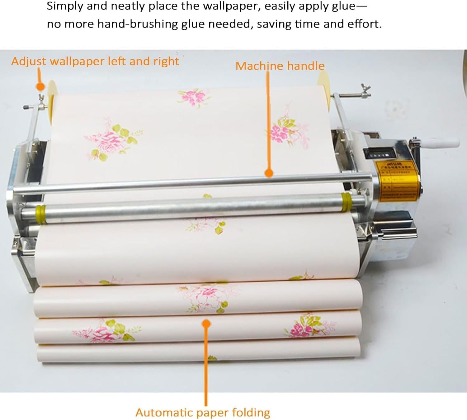 Applicatore Di Colla Per Carta Da Parati Da 70 Cm, Macchina Per Incollare Carta Da Parati Con Applicatore In Acciaio Inox Da 15 L, Macchina Per Incollare A Manovella, Raggio Dazione 75 Cm,