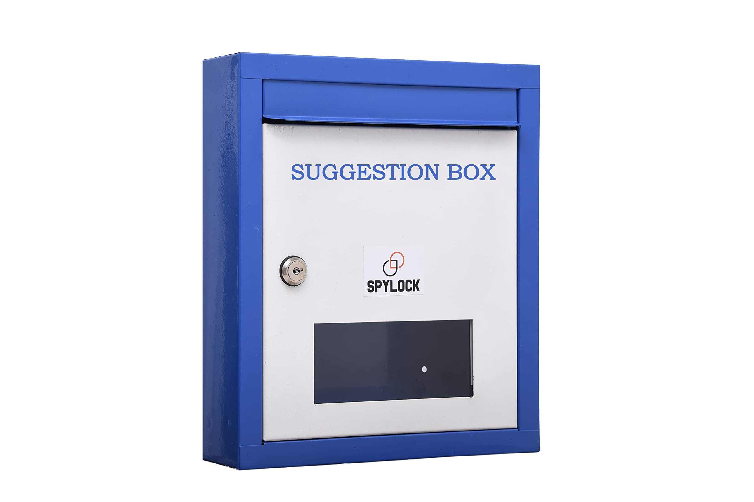 Raj Rajeshwari High GradeHeavy Metal Suggestion Box/Mail Box/Compaint Box/Donation Box/Wall Mountable with Two Key Lock Or Table Surface Box (Blue)