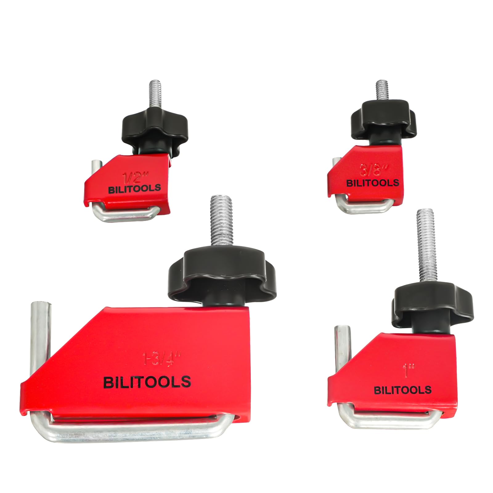 BILITOOLS 4-tlg Schlauchklemmen Werkzeug Set Schlauchklemmenzange Sortiment zum Abklemmen von Benzinschläuchen und Kunststoff-Leitungen ohne Beschädigungen