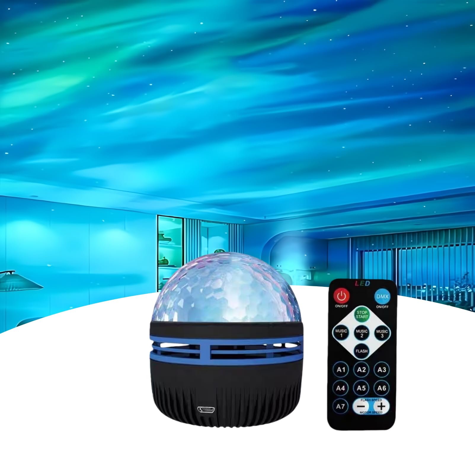Xugenxes 2-in-1 Northern Lights & Waves Projector, Aurora Northern
