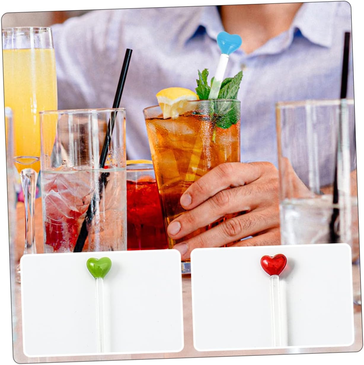 4pcs Multi-function Milk Tea Stirrers Cute Stir Sticks for Coffee Juice Bar Supplies Lightweight Design