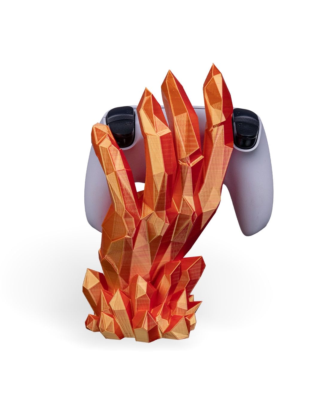 Unique Crystal Game Controller Holder Stand, Decorative Desktop Display Stand for Wireless Gamepads, Gaming Desk Organizer