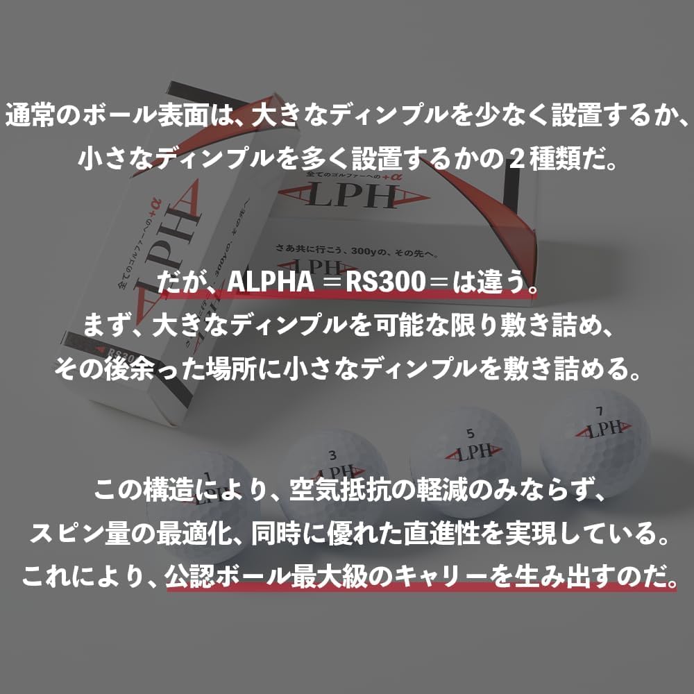 Amazon.co.jp: ALPHA(アルファ) ゴルフボール 1ダース (12個入) =RS300