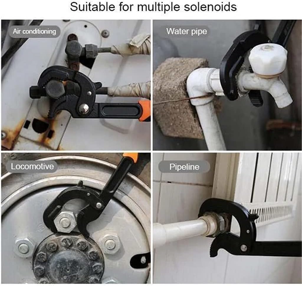 Klucz nastawny, uniwersalny klucz do rur automatyczna blokada regulowany hydraulik duży klucz końcowy krany klucz narzędzie do naprawy fajka wodna