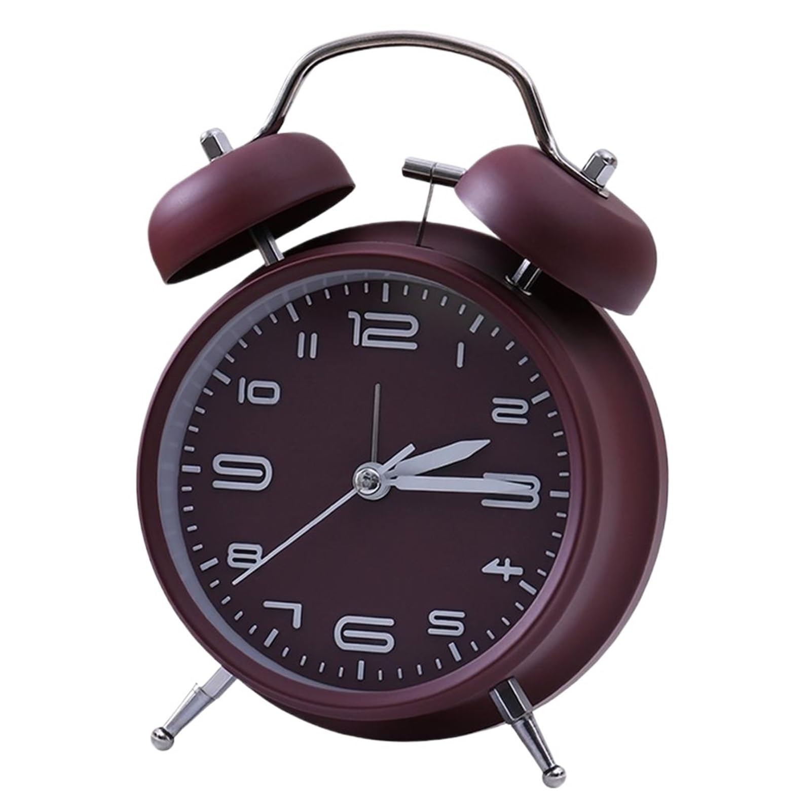 LUYSGBXR Loud Alarm Clock Vintage Style Wind Up Clock With Metal Bells Alarm Bedside Table(Red)