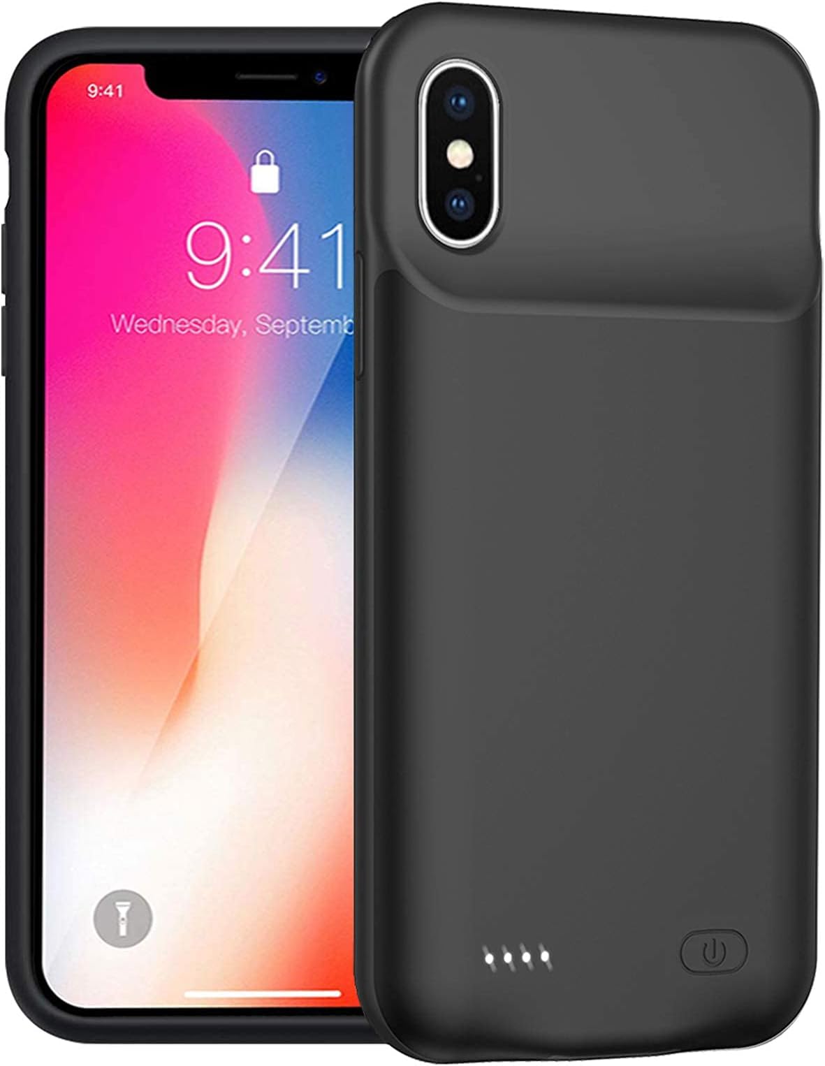 LALKONS Battery Case fo0 X/XS (5.8 inch) Rechargeable Extended Battery Charger Case (Black)