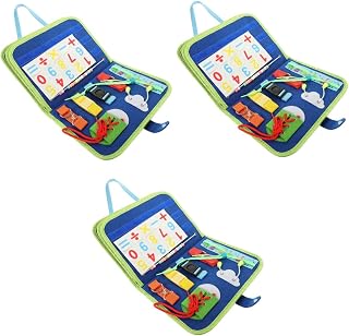 TOYANDONA 3 Conjuntos De Placa De Aprendizagem De Feltro Brinquedo De Viagem Do Bebê Brinquedo Educacional Montessori Placa De Quebra-Cabeça Do Bebê Livro Silencioso Vestido Brinquedos De