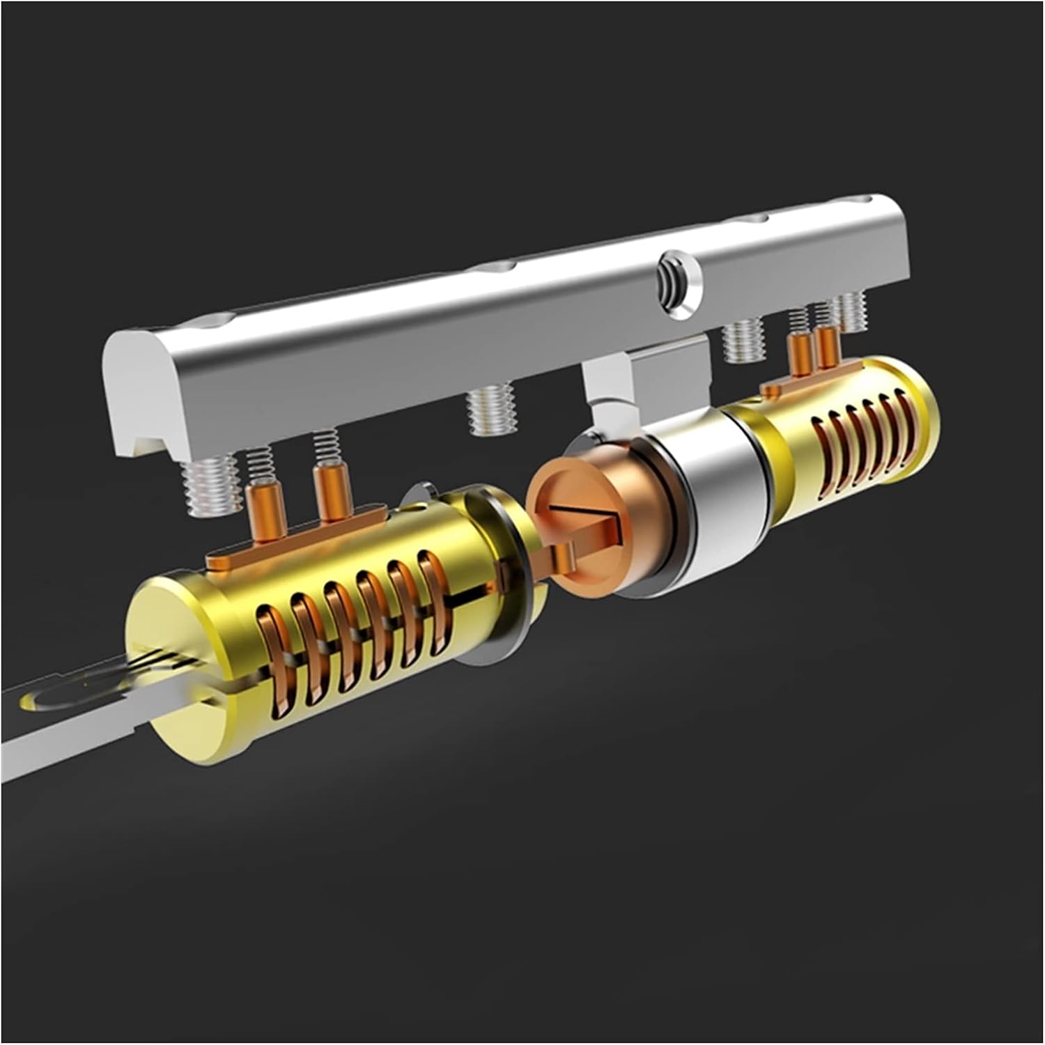10 Keys Lock Replacement C Grade Security Entrance Door Lock Cylinder Knob Cylinder Defiant Double Cylinder Lock(A32.5B57.5 L90mm)