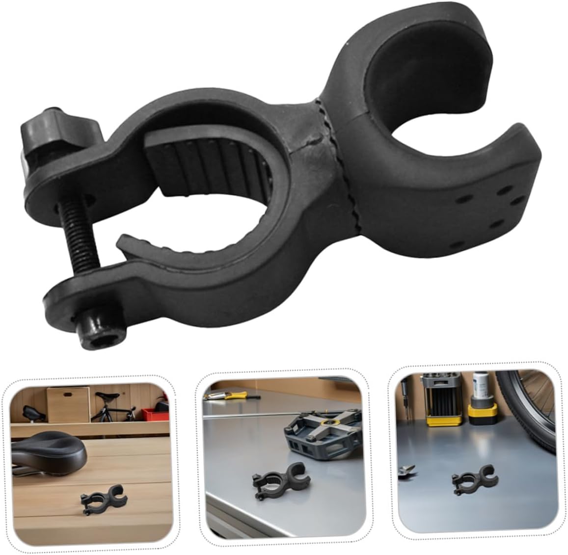 20pcs Walking Stick Holder Clip and Cane Accessories for Seniors, Crutch Bracket Compatible with Wheelchairs, Walkers, and Mobility Scooters, Black Clamp for Secure Walking Aid