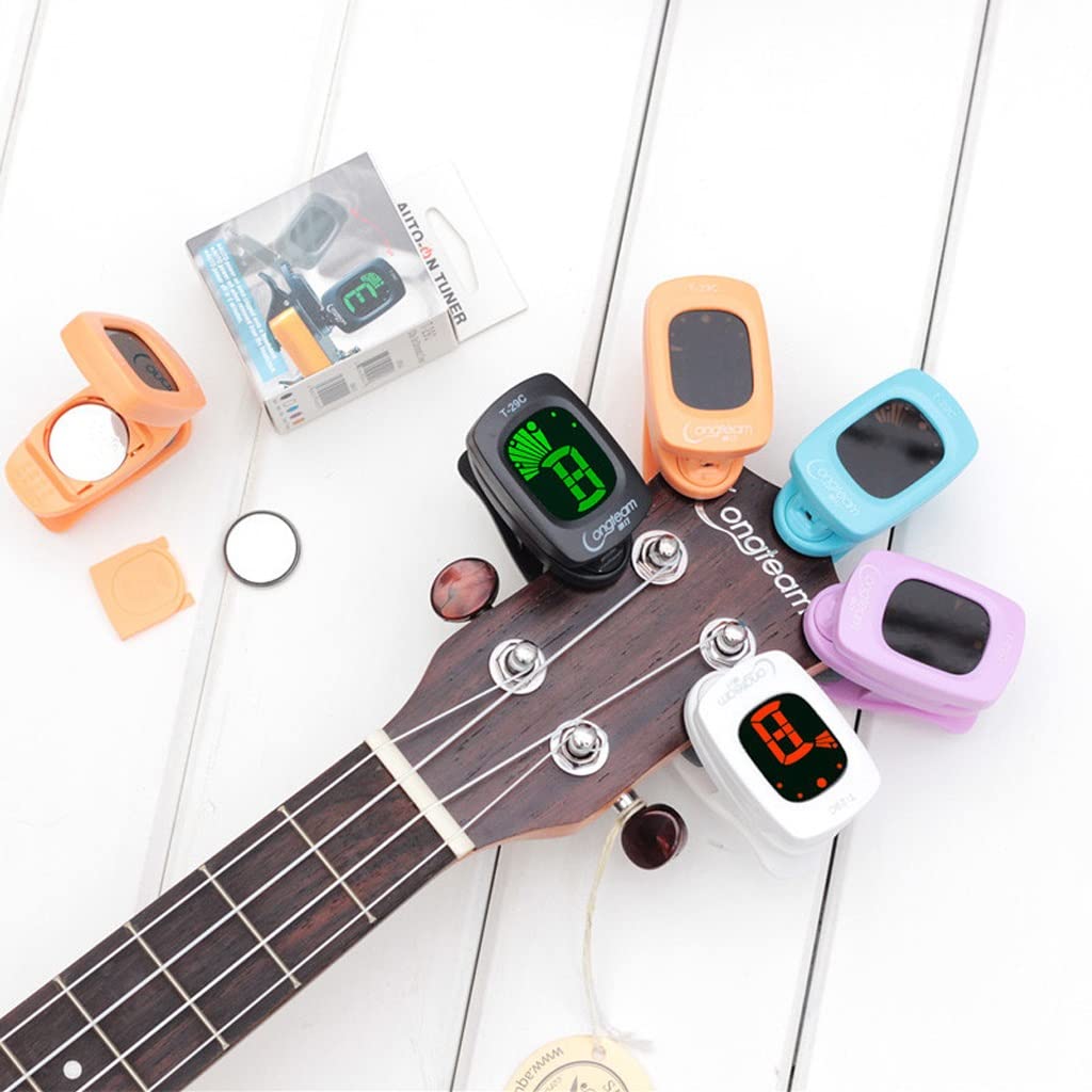 JJJ Color Guitar Bass Violin Ukulele Tuner Ukulele Tuning for Dummies (Color : Black)