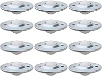 Vista 1 de Transferencias de bolas de acero al carbono, ruedas de rotación de bolas de nailon, diámetro de 1.772 in, espaciado de agujeros de 1.220 in