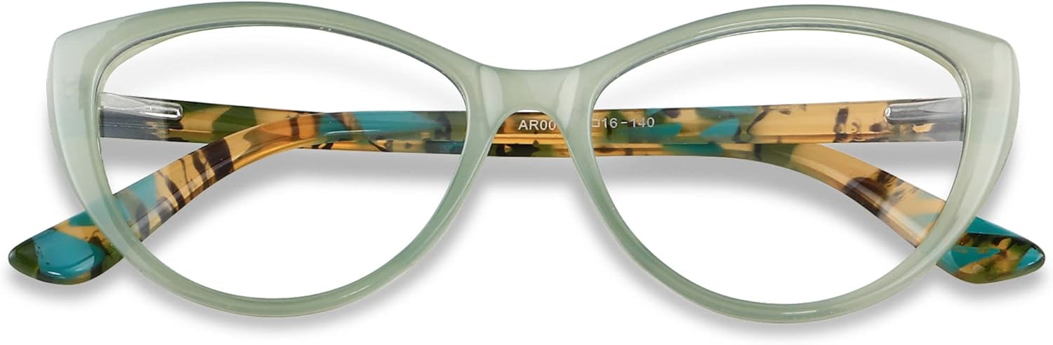 ANDWOOD Blue Light Blocking Glasses Women Bluelight Blocker Computer Cateye Clear Cat Eye Eyeglasses Frame AR003