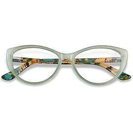 ANDWOOD Blue Light Blocking Glasses Women Bluelight Blocker Computer Cateye Clear Reading Cat Eye Eyeglasses Frame Blue