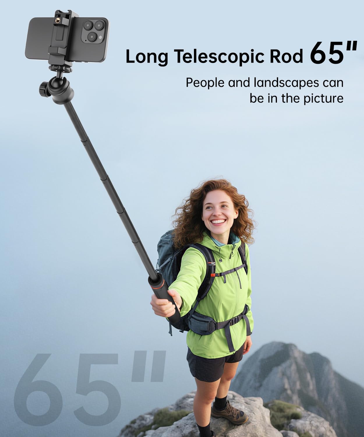 JOILCAN Bastone Selfie Treppiede per Smartphone, 166cm Treppiedi Smartphone con Telecomando Wireless, Treppiede Portatile Estensibile in Alluminio per Camera, Treppiedi e Leggero per iPhone/Android