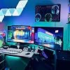 Kado Dual Gaming Monitor Setup - 2-Pack 24 180Hz 1ms Curved 1500R 1920x1080, AMD FreeSync Premium, Panoramic Gaming Multi-View Split Screen Streaming, VESA Mount HDMI DisplayPort Built-in Speakers